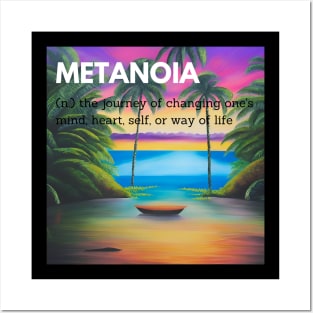 metanoia journey mind heart self life text sticker Posters and Art